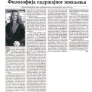 Bojana Tamburić, Joga Užice, časopis Užička nedelja, 2010