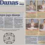 Intervju, Aleksandra Mitić, ”Troslojno joga disanje”, Danas, 2012.