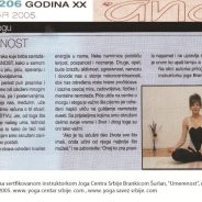 Intervju, Brankica Šurlan,” Umerenost”, časopis Ana, 2005.