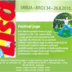 Najava Međunarodnog festivala joge, časopis „Lisa“, 2010.