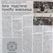 Intervju, Bratislav Lekić – sertif. instruktor joge, Takovske novine, 2012.