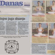Intervju, Aleksandra Mitić, “Joga disanje“, Danas, 2011.
